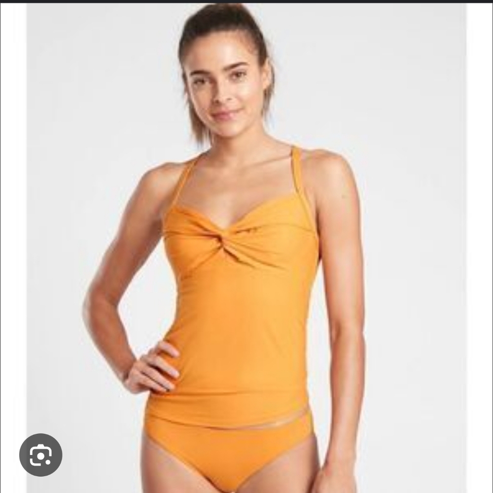 Athleta Vibrant Yellow Swimwear Tankini Twister Nwt